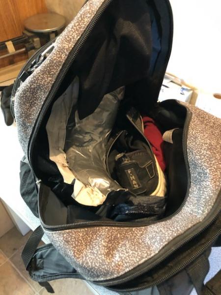 Backpack with used by suspect to smuggle drugs in the United States