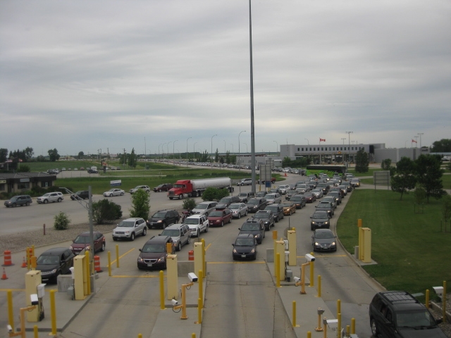Labor Day holiday traffic at the Pembina Port of Entry>