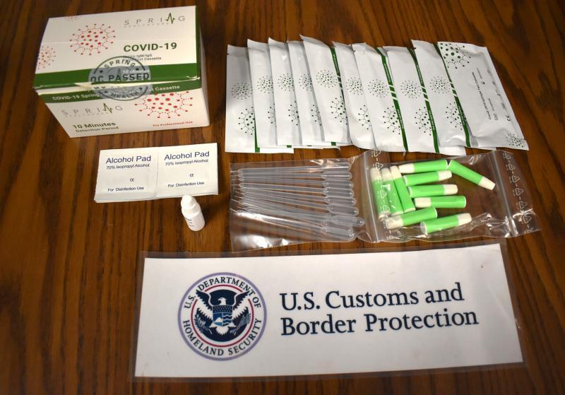 Unapproved COVID-19 test kits seized by CBP Officers in the Baltimore Field Office in fall 2020. 