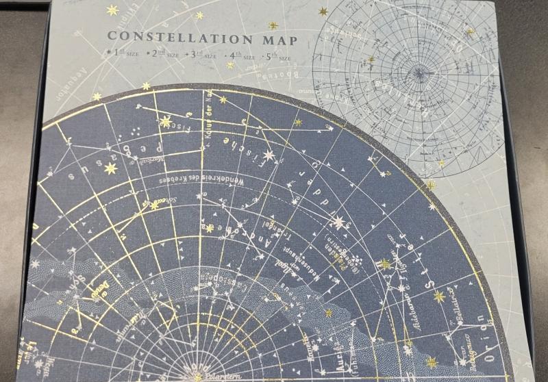 Box for map of constellations. 
