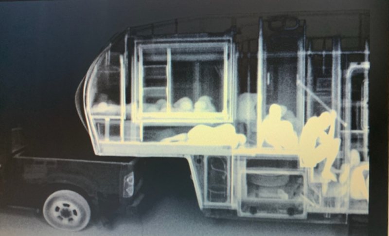 X-ray of large travel trailer
