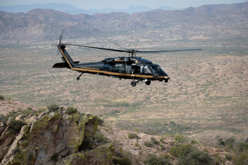 AMO Tucson Air Branch UH-60 in the Baboquivari Mountains